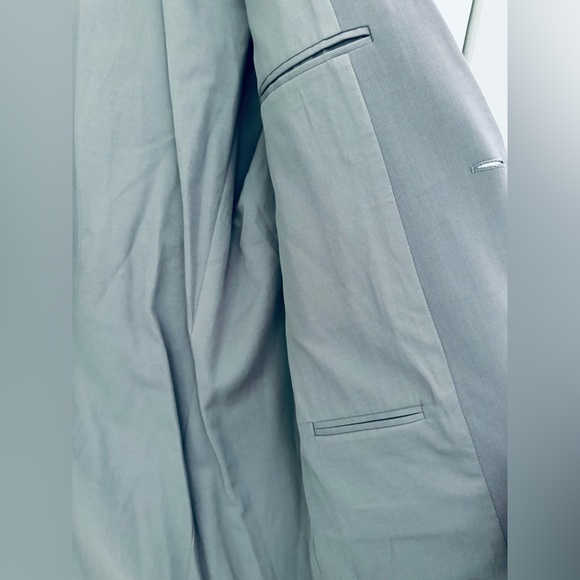 AMI Mens's Paris Twill Sport Single-Breasted Tailored Blazer in grey EU 50 US 40 - Picture 14 of 17